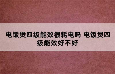 电饭煲四级能效很耗电吗 电饭煲四级能效好不好